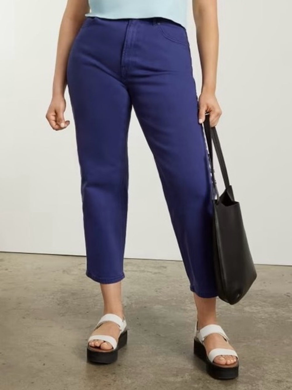 Everlane The Way High Curvy Jean Archroma Deep Lapis Blue Purple Size 30 Regular